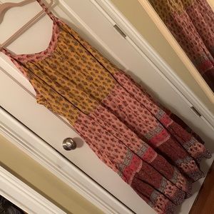 NWT Knox Rose boho desert red lined maxi dress pockets adjustable straps size 4x